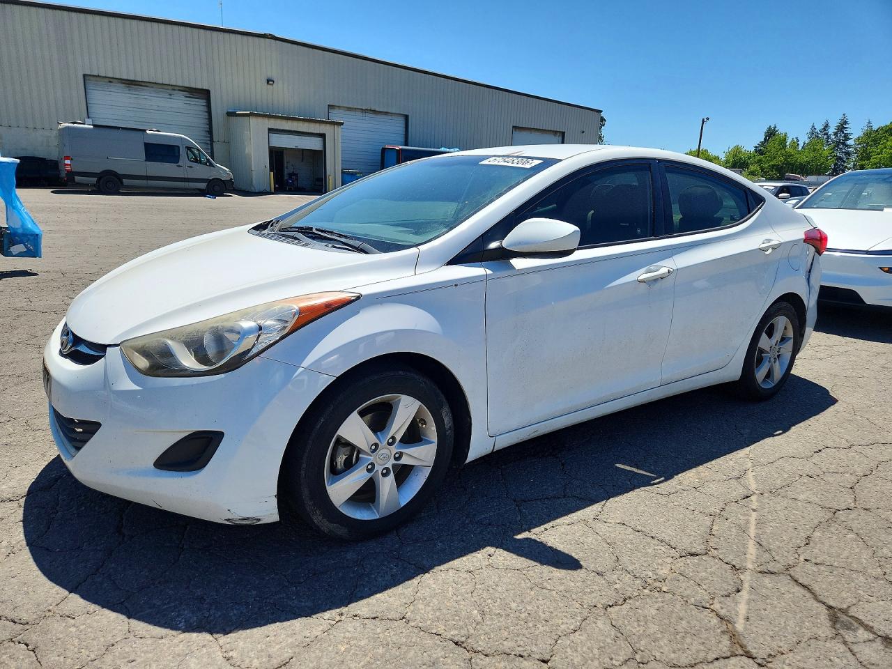 2013 Hyundai Elantra Gls White vin: 5NPDH4AE2DH368961