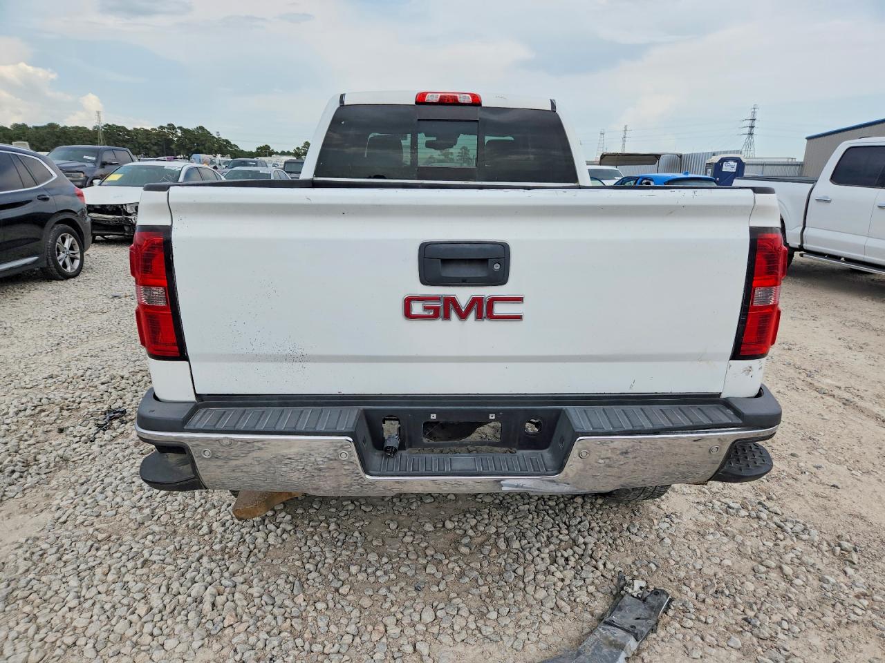 2014 Gmc Sierra K1500 Slt White vin: 3GTU2VEC1EG187036