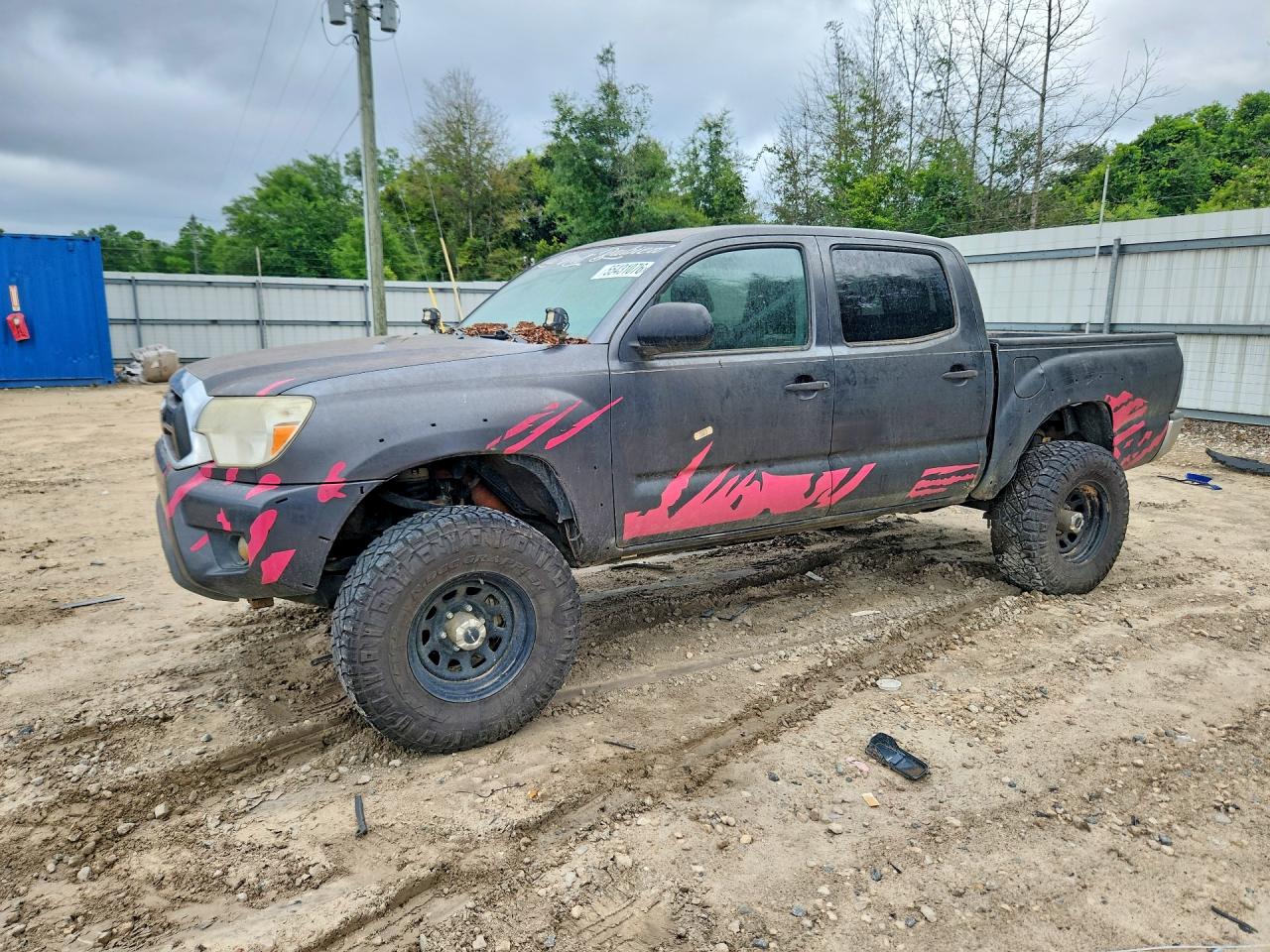 2014 Toyota Tacoma Double Cab Prerunner Gray vin: 3TMJU4GNXEM172591