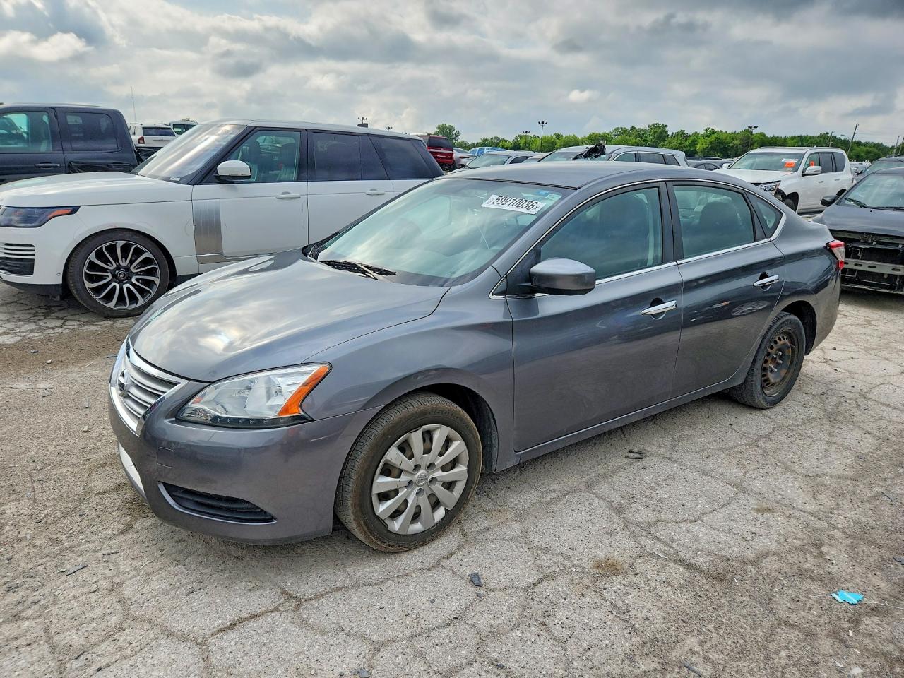 2015 Nissan Sentra S Gray vin: 3N1AB7APXFY343466