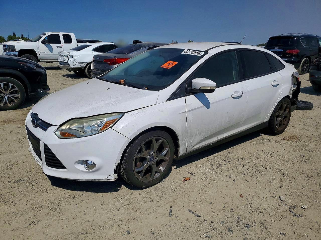 2014 Ford Focus Se White vin: 1FADP3F21EL248213