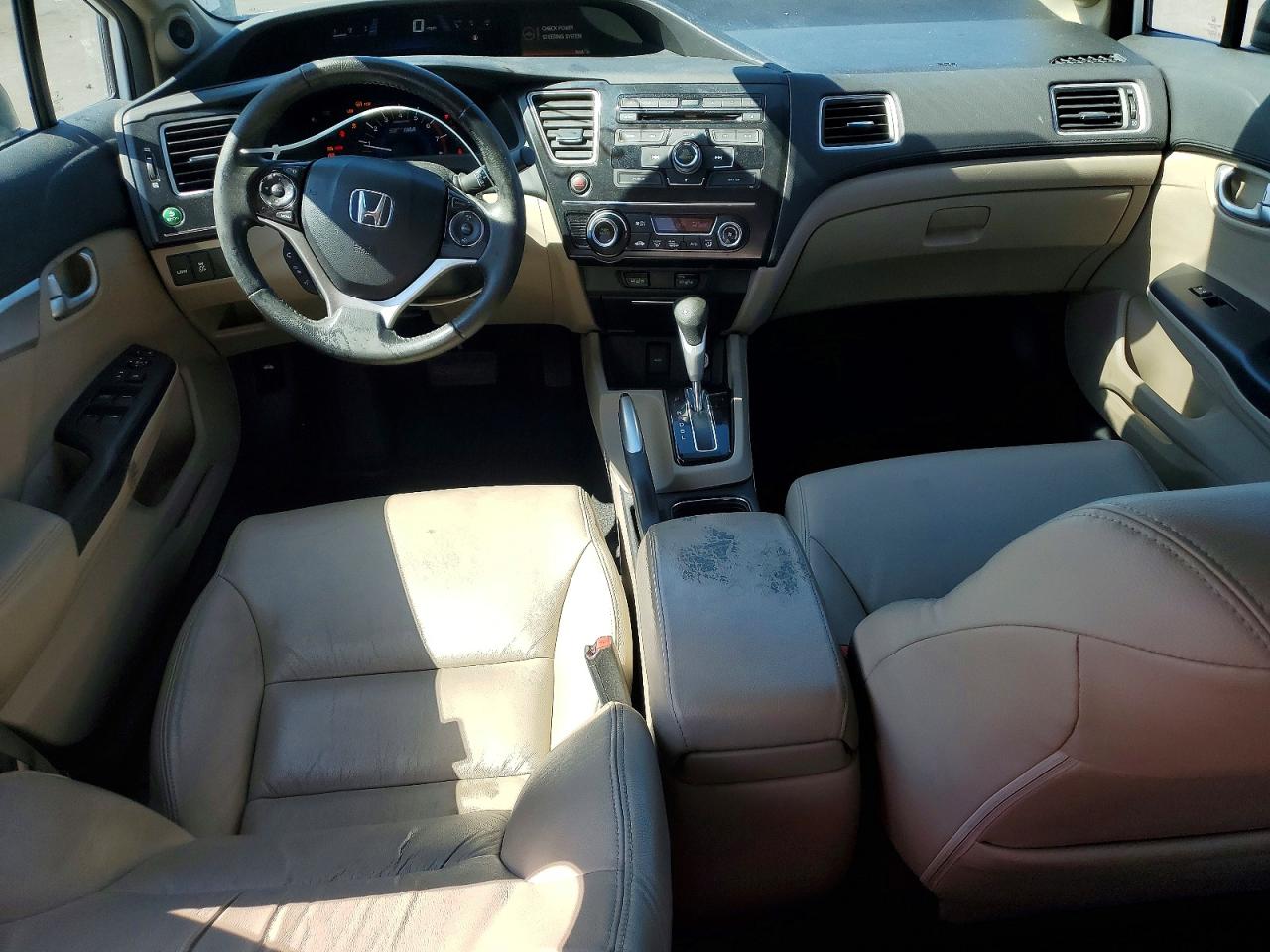 2013 Honda Civic Hybrid L White vin: 19XFB4F37DE002581