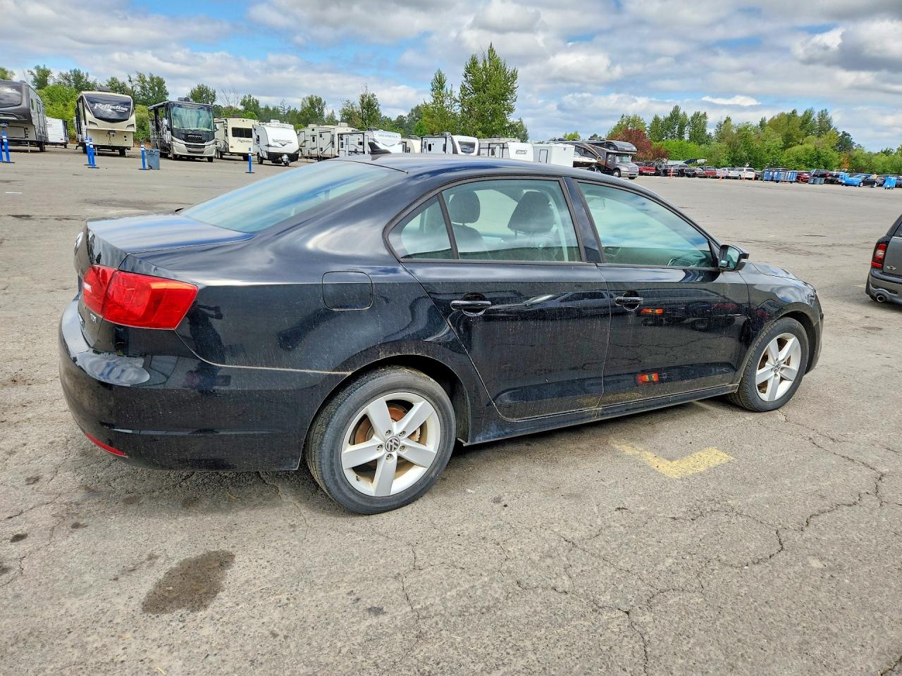 2012 Volkswagen Jetta Tdi Black vin: 3VWLL7AJ0CM364146