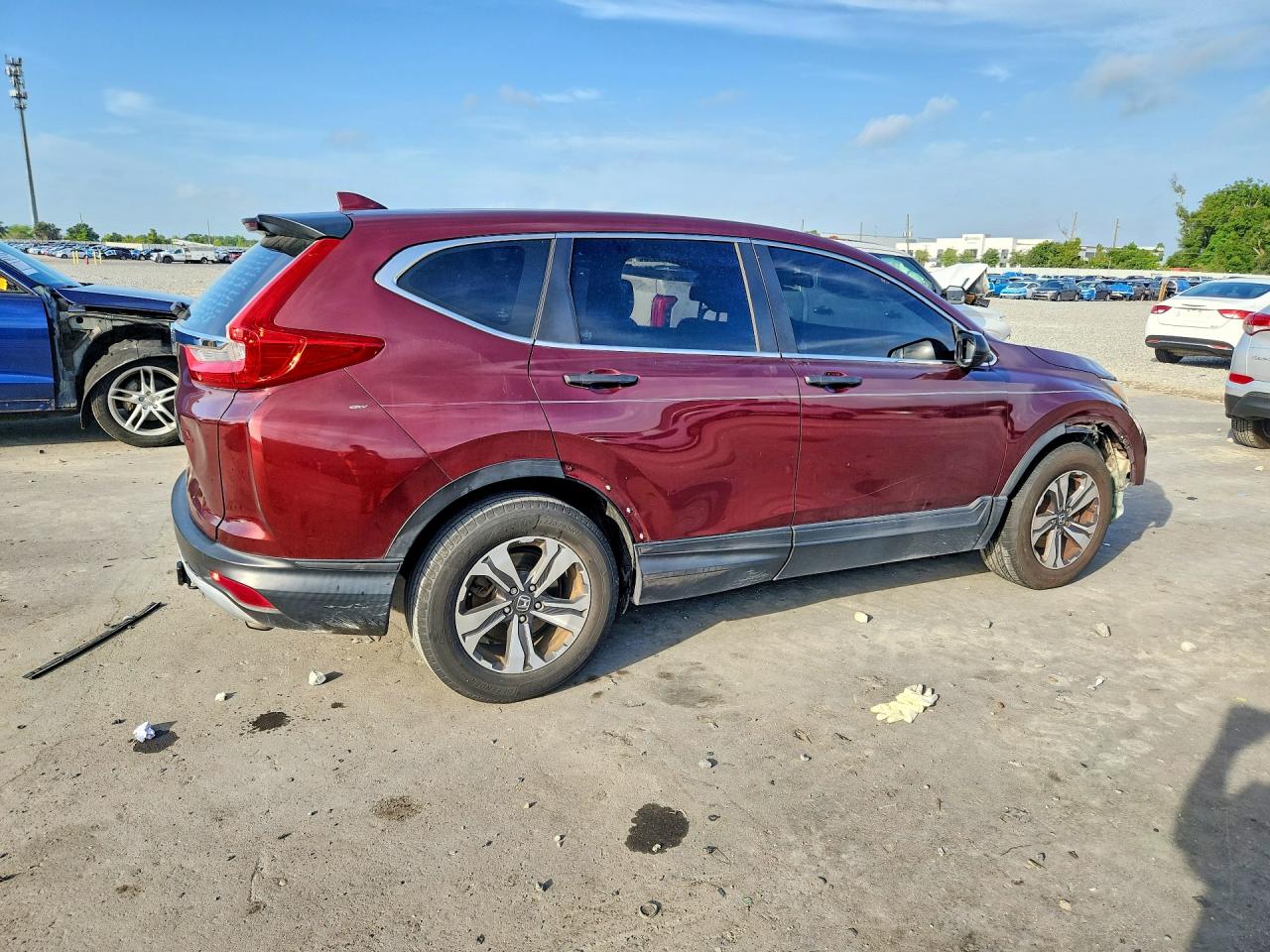 2018 Honda Cr-v Lx Red vin: 5J6RW5H32JL002991