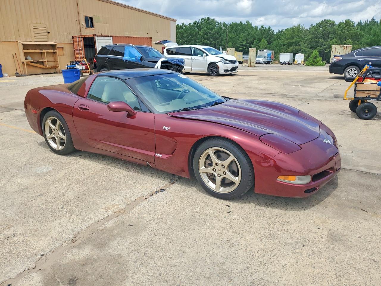 2003 Chevrolet Corvette Burgundy vin: 1G1YY22G635128535