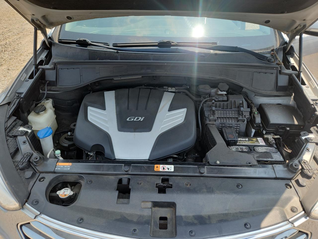 2013 Hyundai Santa Fe Gls Silver vin: KM8SN4HFXDU003167