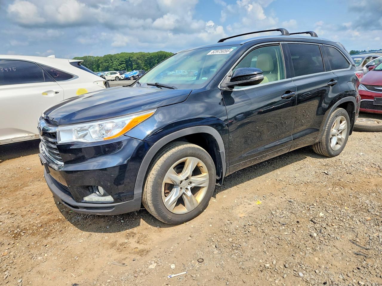 2015 Toyota Highlander Limited Black vin: 5TDDKRFH5FS114238