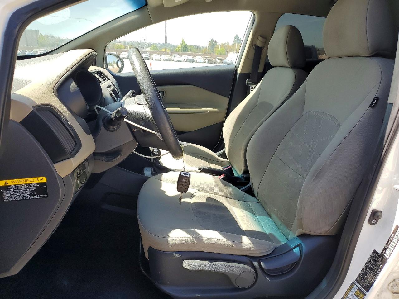 2015 Kia Rio Lx White vin: KNADM4A37F6468980