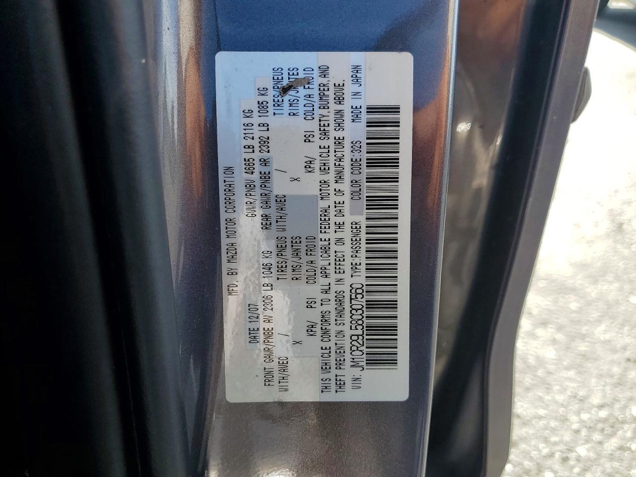 2008 Mazda 5 Charcoal vin: JM1CR29L580307560