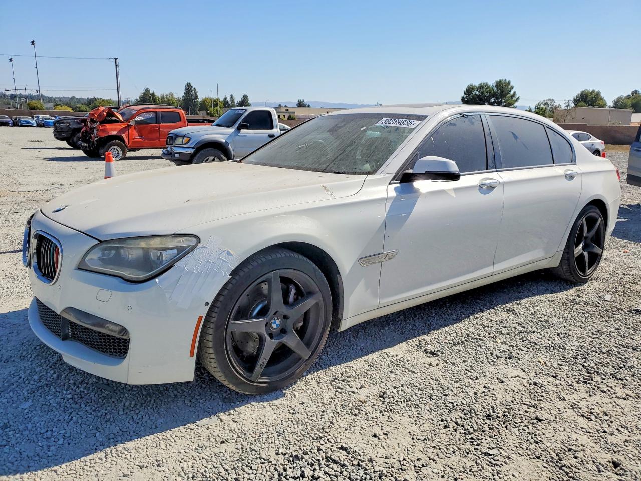 2015 Bmw 750 Li White vin: WBAYE8C58FD781620