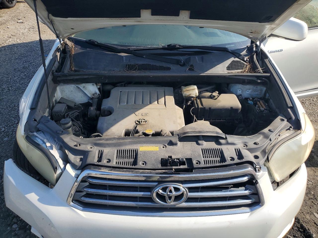 2009 Toyota Highlander Limited White vin: JTEDS42A792092827