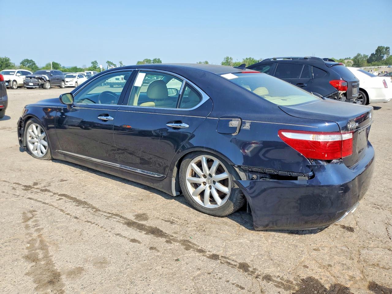 2009 Lexus Ls 460 Base Blue vin: JTHCL46F695002339