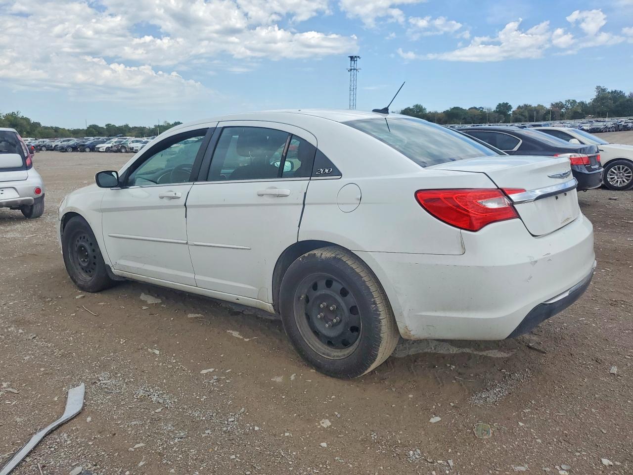 2012 Chrysler 200 Lx White vin: 1C3CCBAB4CN157963