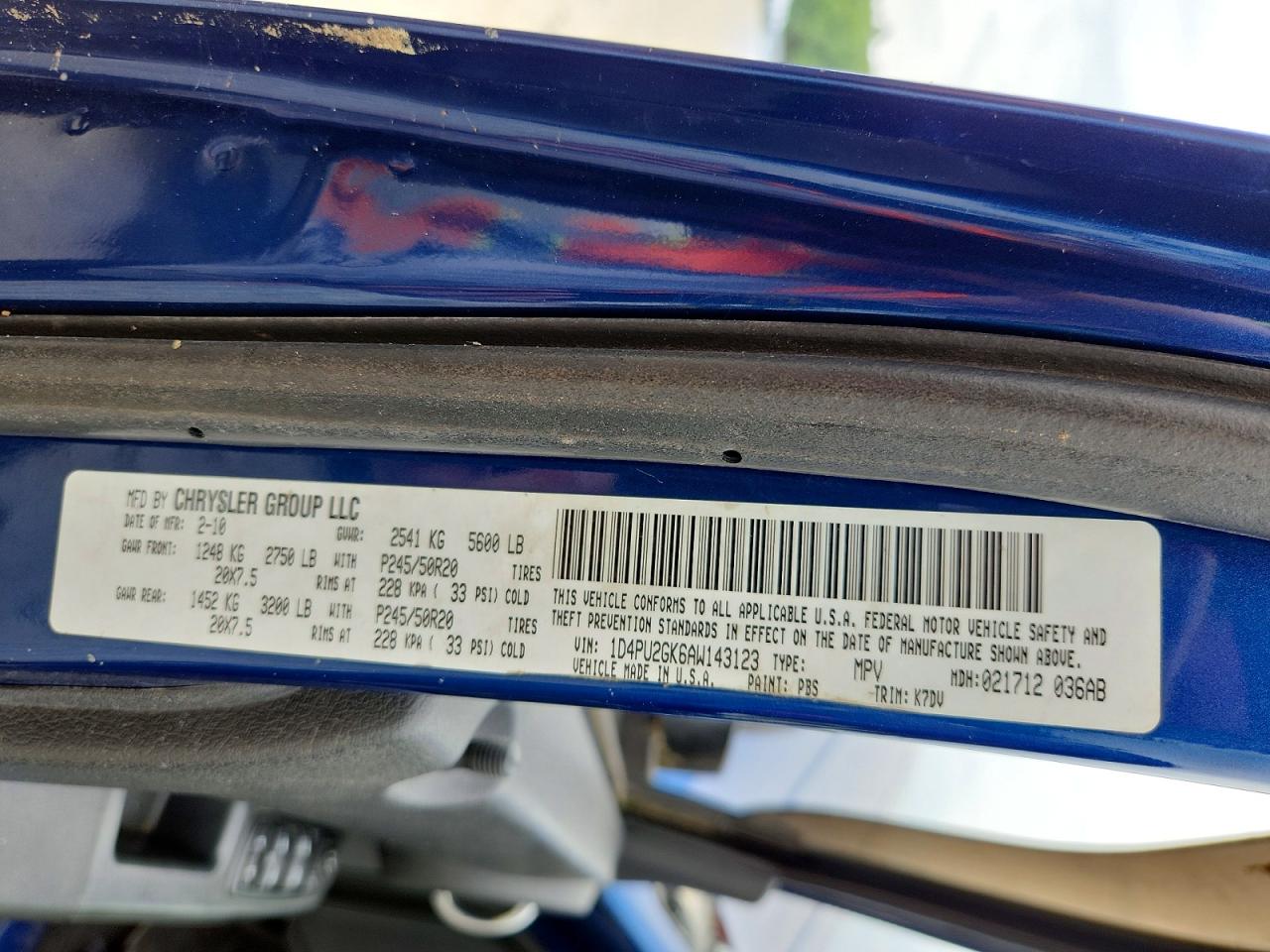 2010 Dodge Nitro Se Blue vin: 1D4PU2GK6AW143123