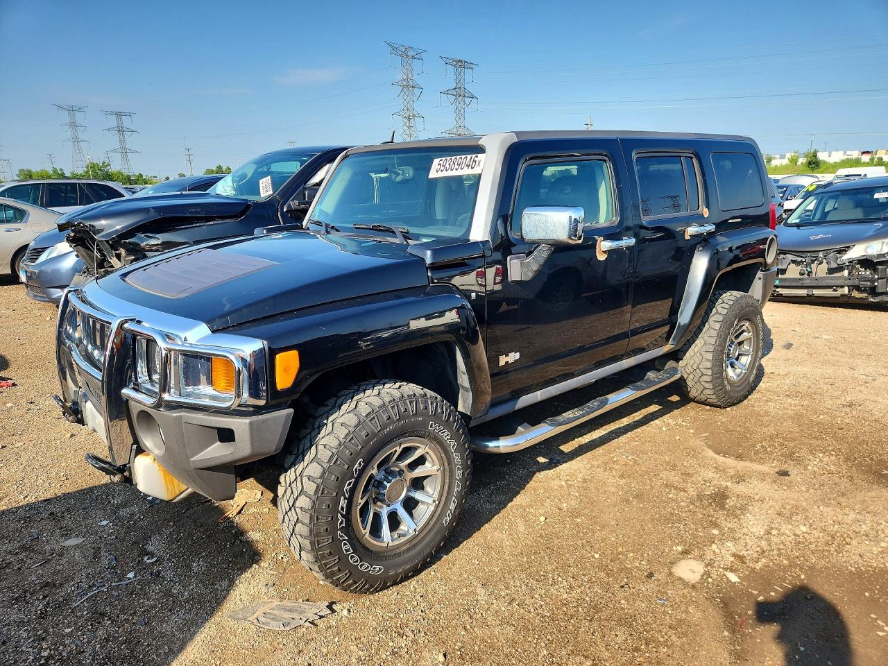 2009 Hummer H3 Черный vin: 5GTEN13E898101654