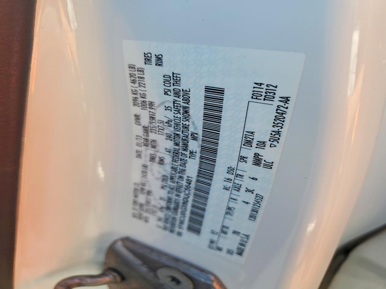 2013 Ford Escape Se Белый vin: 1FMCU0GX6DUC56481