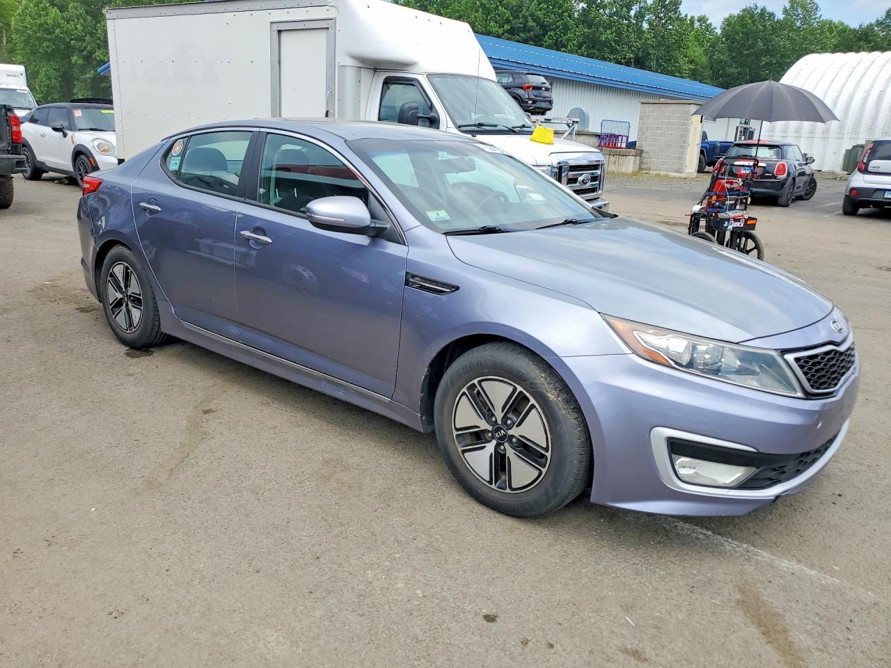 2012 Kia Optima Hybrid Синий vin: KNAGM4ADXC5011507