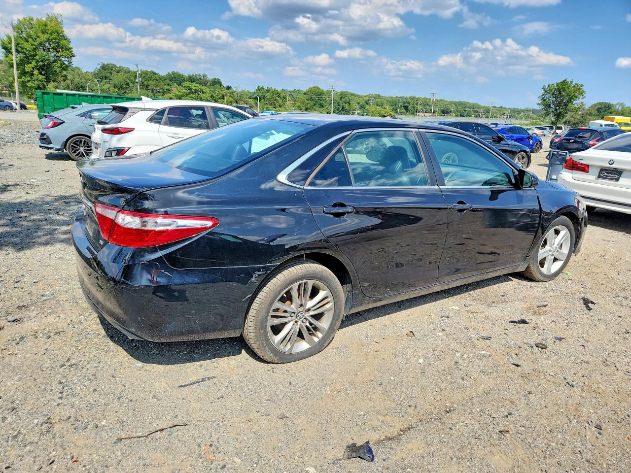 2015 Toyota Camry Se Black vin: 4T1BF1FKXFU942432