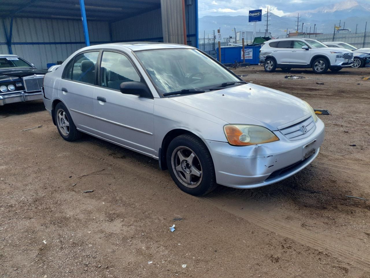 2003 Honda Civic Ex Silver vin: 1HGES26873L033560
