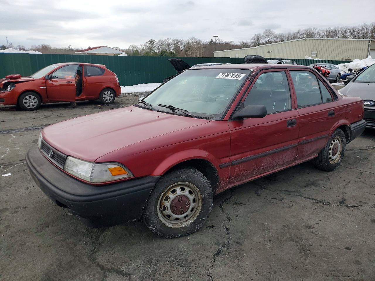 1992 Toyota Corolla Red vin: 2T1AE91A4NC180002