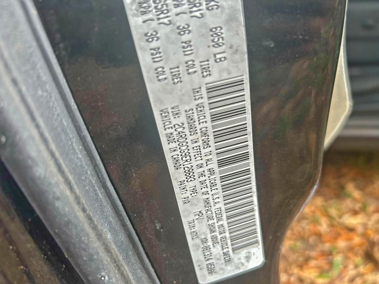 2014 Dodge Grand Caravan Sxt Black vin: 2C4RDGCG9ER128683