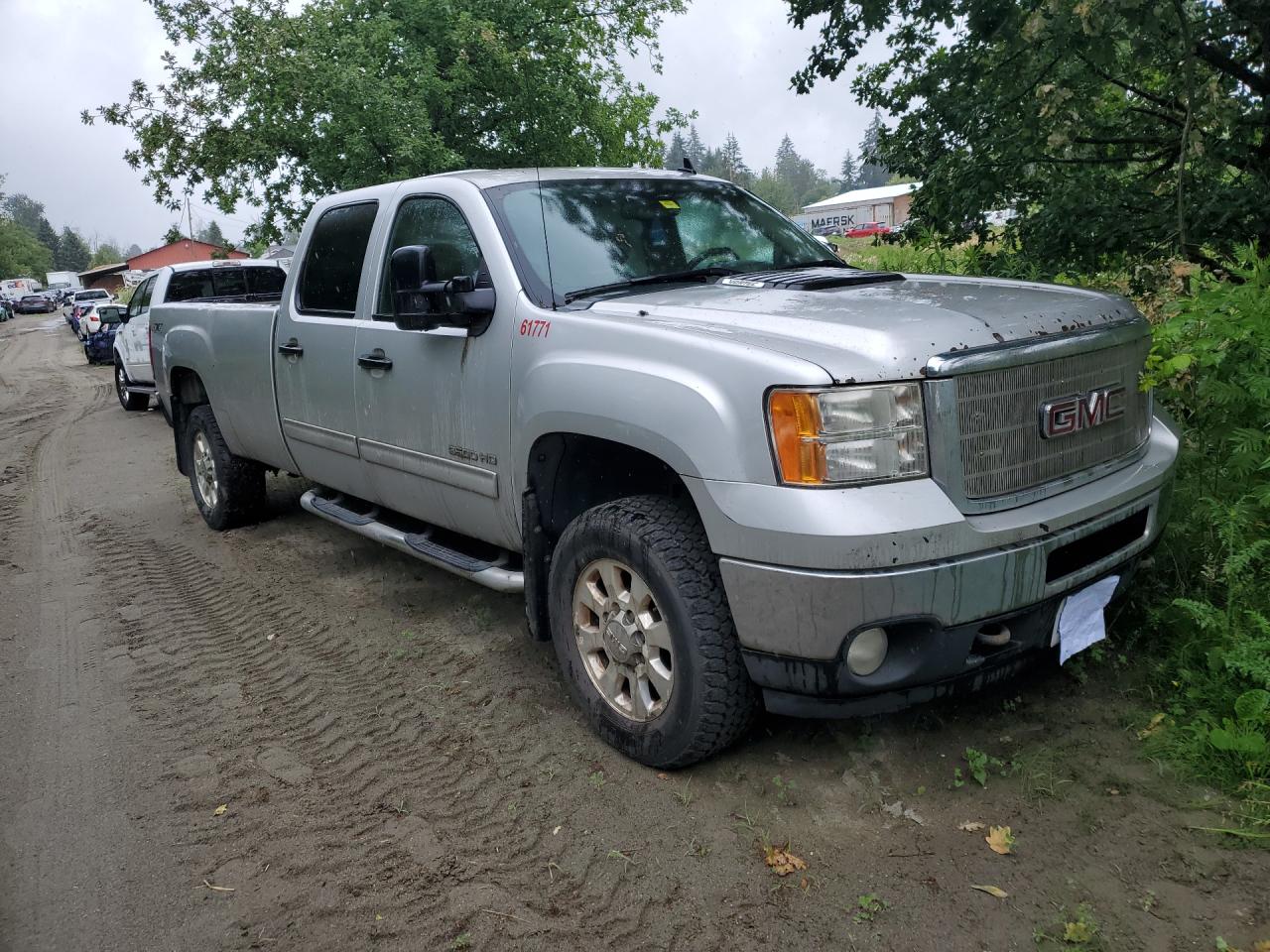 2011 Gmc Sierra K3500 Sle Gray vin: 1GT423CG3BF237183 Damage: Right Head Lamp, Faded, Repair Required