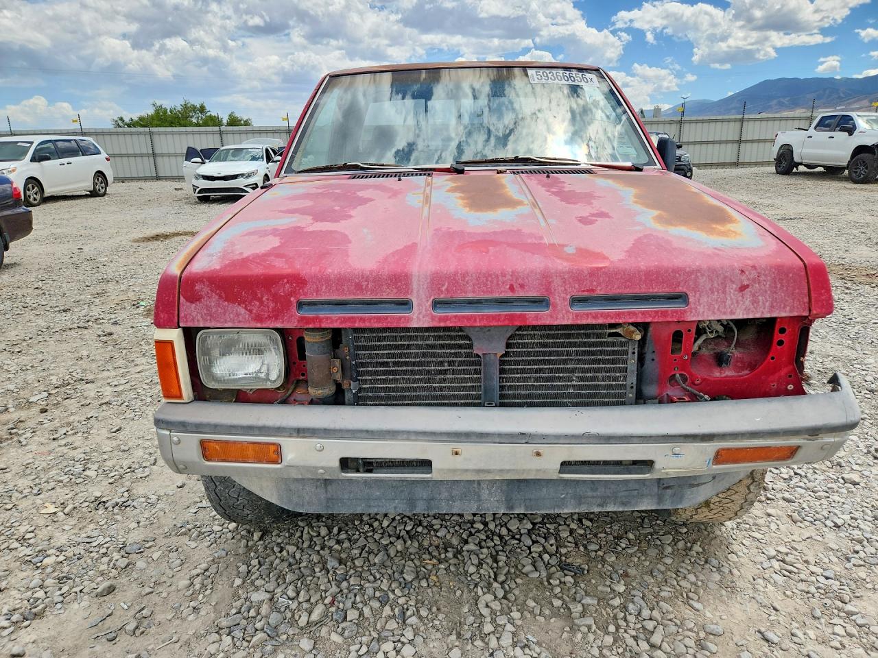 1987 Nissan D21 King Cab Red vin: 1N6ND16S1HC386265