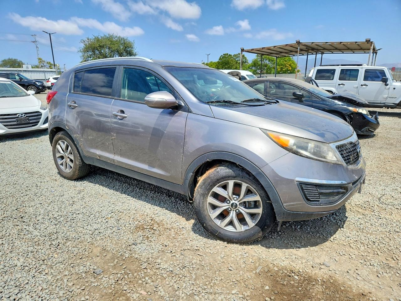 2015 Kia Sportage Lx Gray vin: KNDPB3AC3F7723277