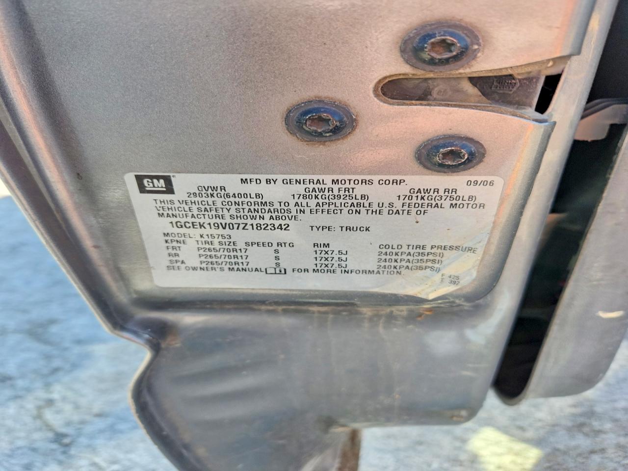 2007 Chevrolet Silverado K1500 Classic Silver vin: 1GCEK19V07Z182342