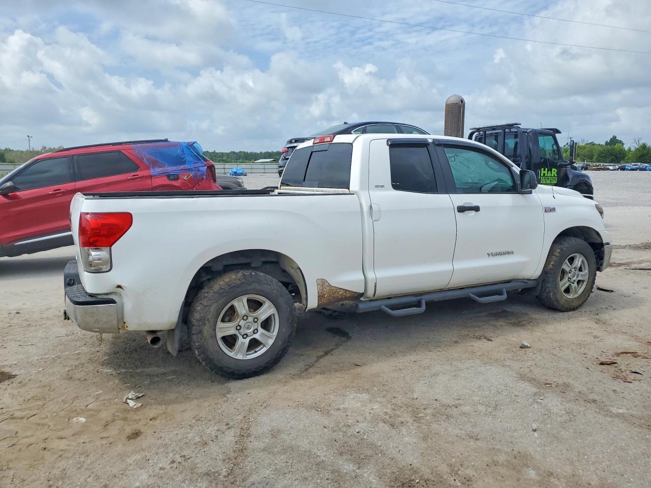 2009 Toyota Tundra Sr5 White vin: 5TFRV54129X073545