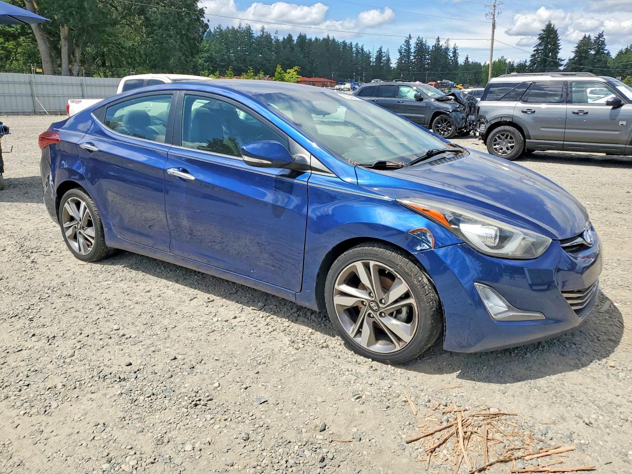 2016 Hyundai Elantra Limited Blue vin: 5NPDH4AE3GH723480