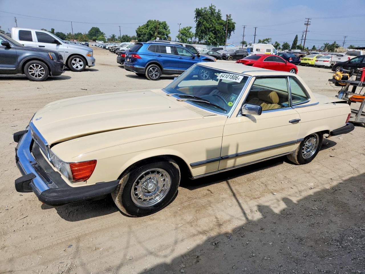 1981 Mercedes-benz 380 Sl Beige vin: WDBBA45AXBB001578