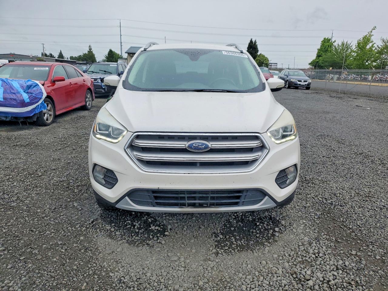 2017 Ford Escape Titanium White vin: 1FMCU9J90HUB61922