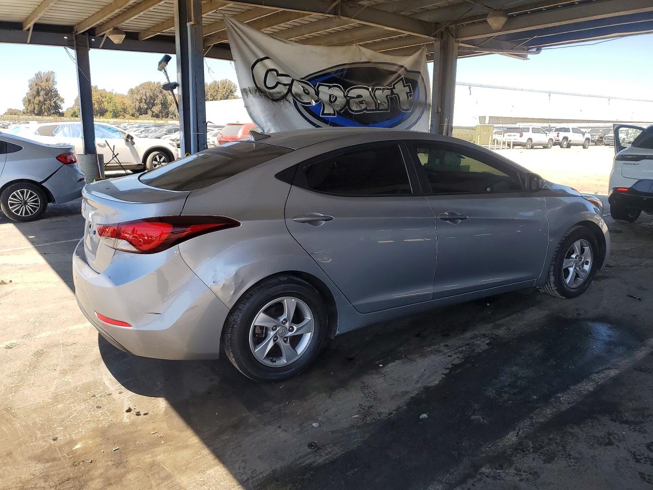 2015 Hyundai Elantra Se Gray vin: 5NPDH4AE7FH549301