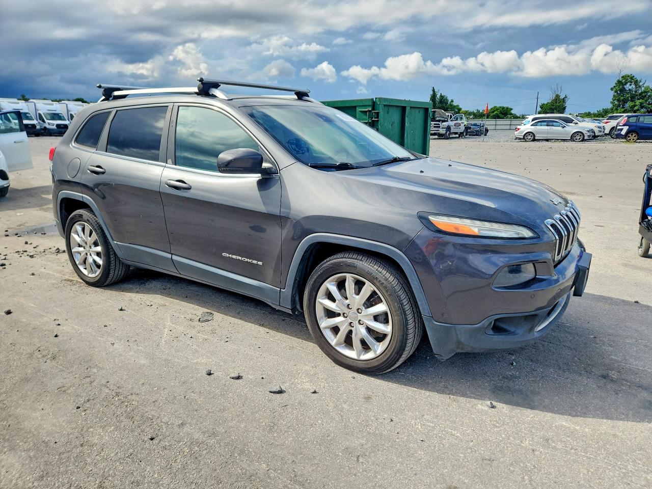 2014 Jeep Cherokee Limited Серый vin: 1C4PJLDS7EW283042