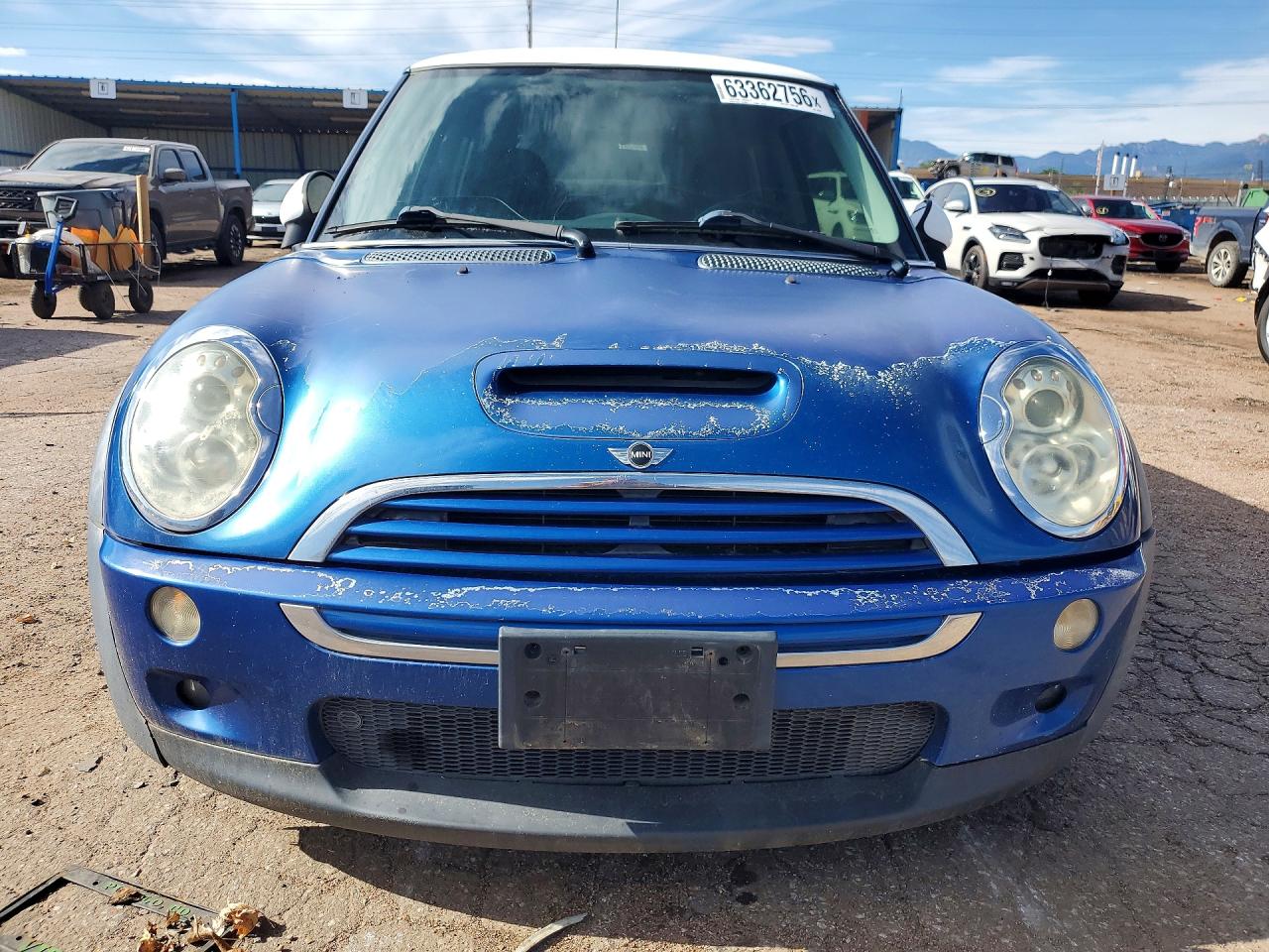 2006 Mini Cooper S Синий vin: WMWRE33546TJ35780