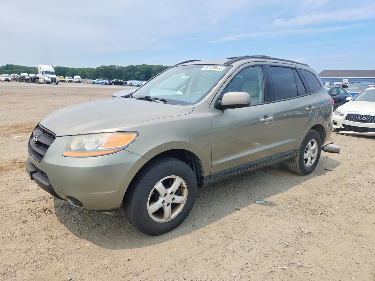 2008 Hyundai Santa Fe Gls Green vin: 5NMSG13D38H175055