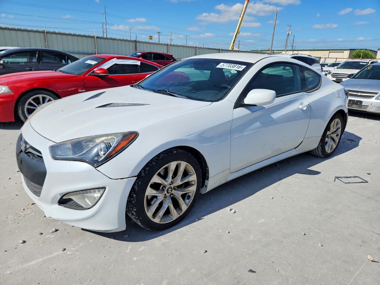 2014 Hyundai Genesis Coupe 2.0t White vin: KMHHT6KD2EU117118