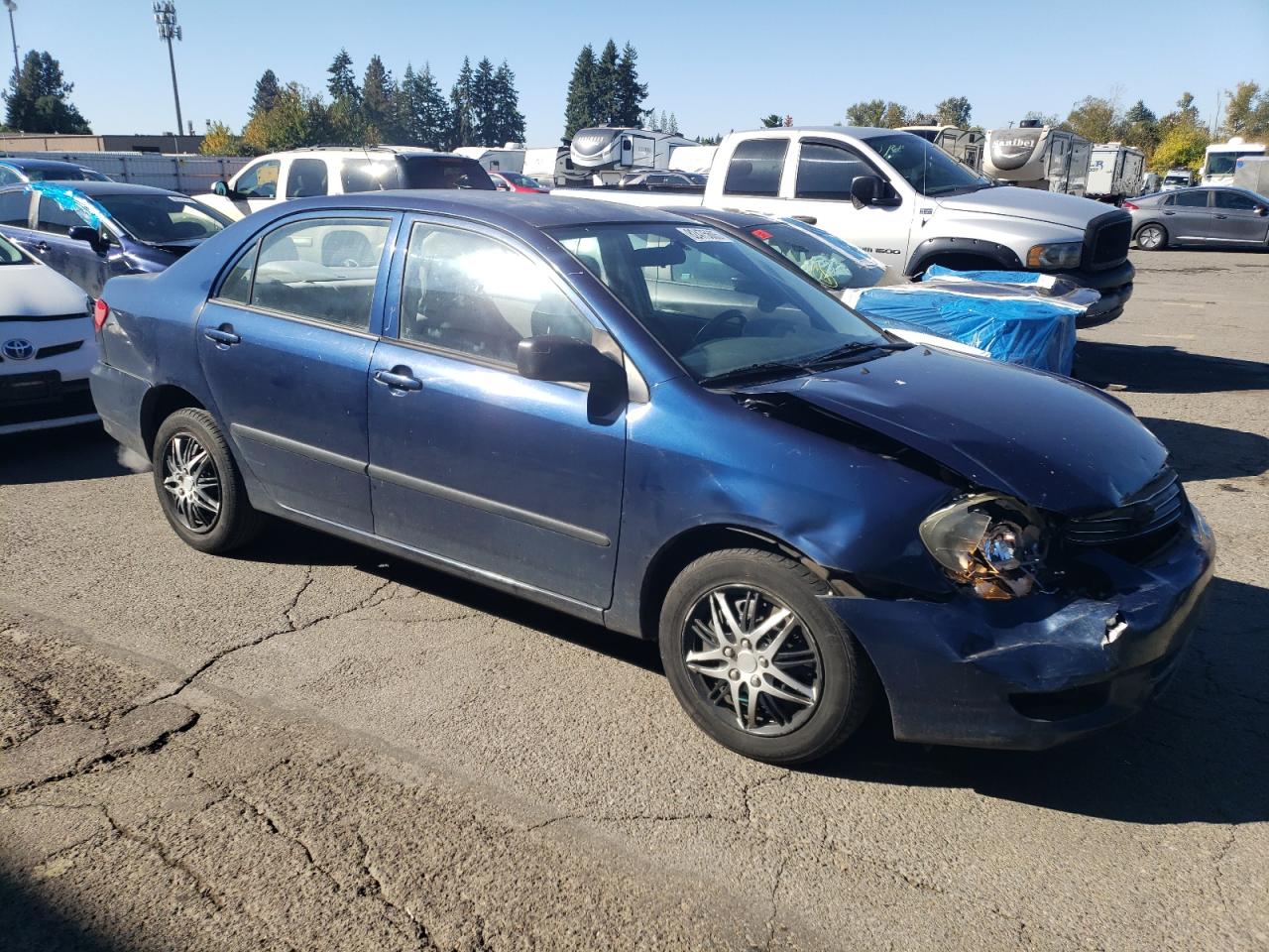 2004 Toyota Corolla Ce Blue vin: 1NXBR32E14Z221626