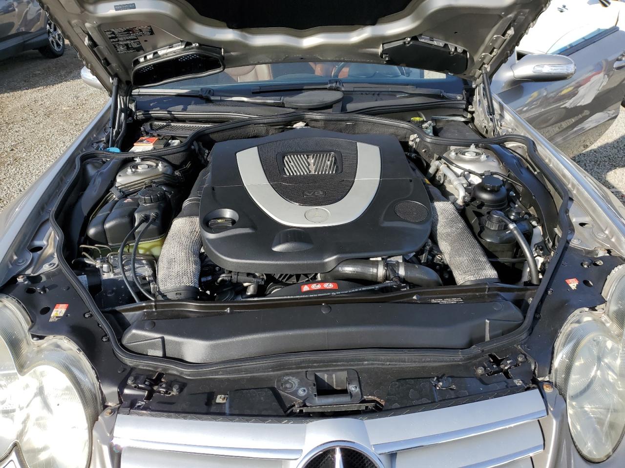 2007 Mercedes-benz Sl 550 Silver vin: WDBSK71F47F118475