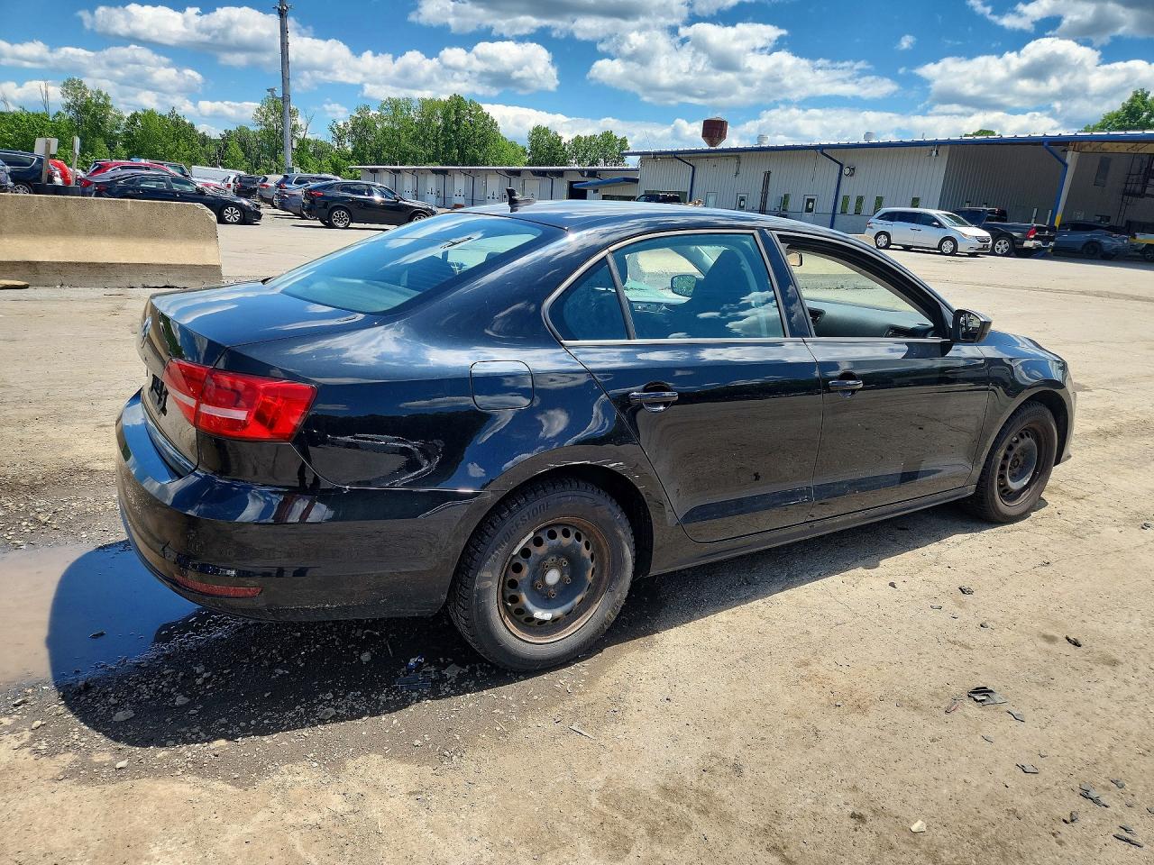 2015 Volkswagen Jetta Base Черный vin: 3VW2K7AJ6FM343286