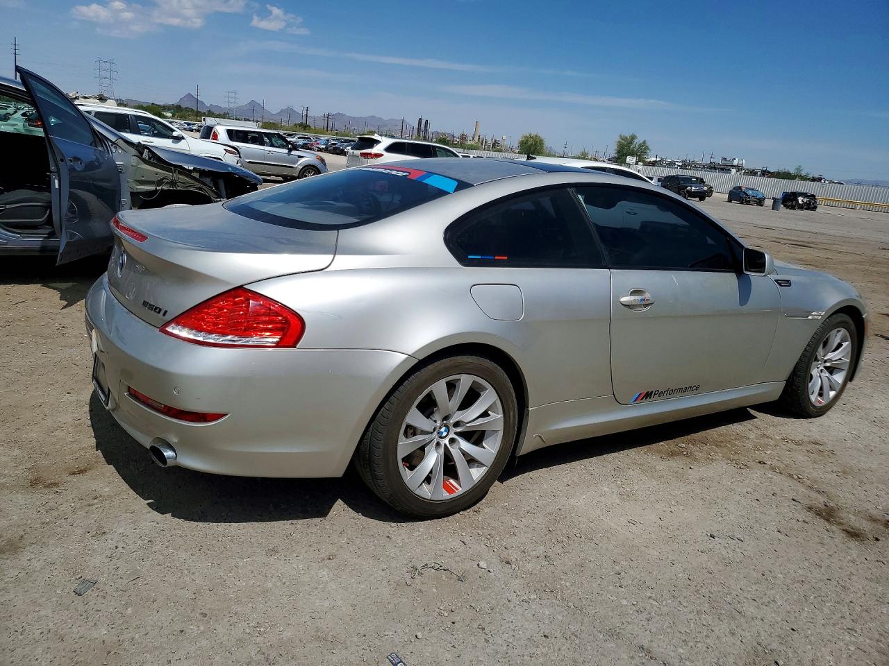 2008 Bmw 650 I Silver vin: WBAEA53518CV91681
