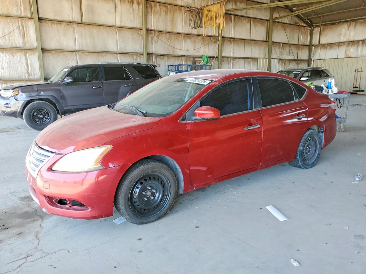 2014 Nissan Sentra S Burgundy vin: 3N1AB7AP4EL630636