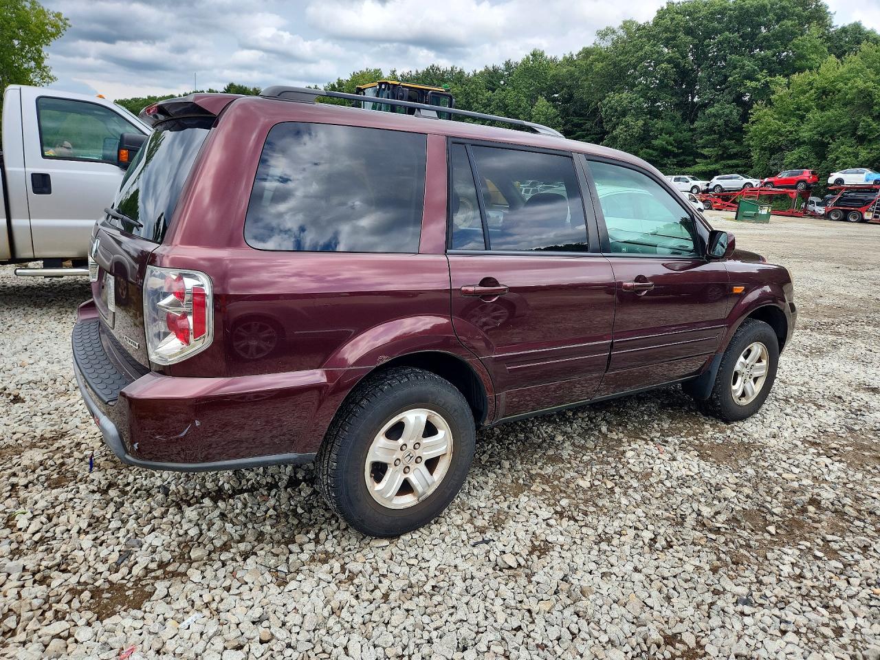 2008 Honda Pilot Vp Maroon vin: 5FNYF18278B050873