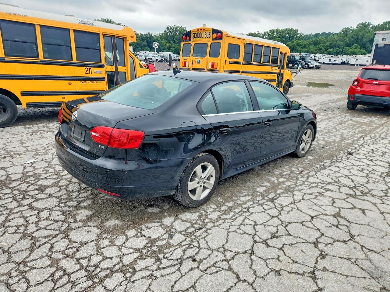 2013 Volkswagen Jetta Tdi Black vin: 3VWLL7AJ5DM246076