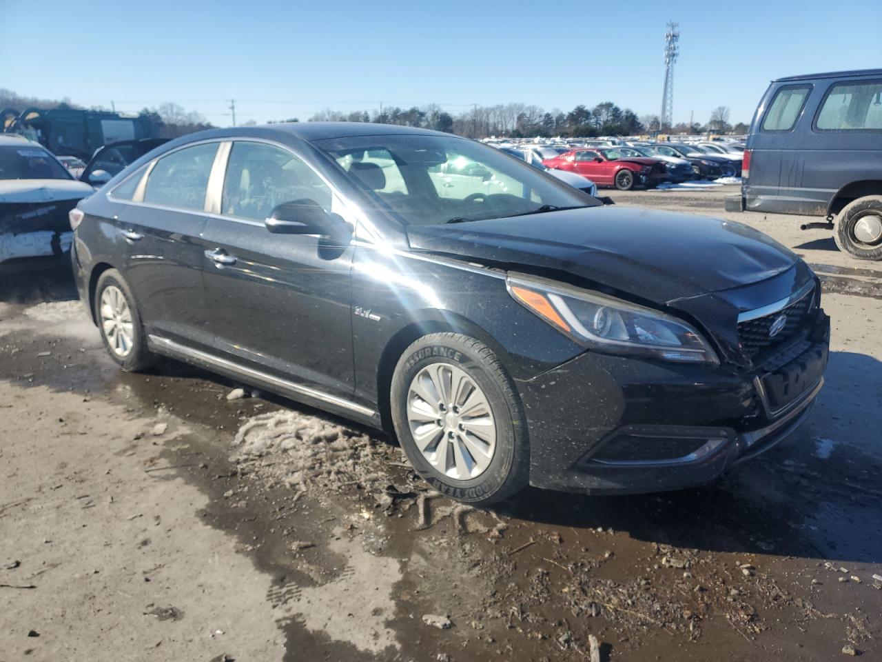 2017 Hyundai Sonata Hybrid Black vin: KMHE24L38HA067587