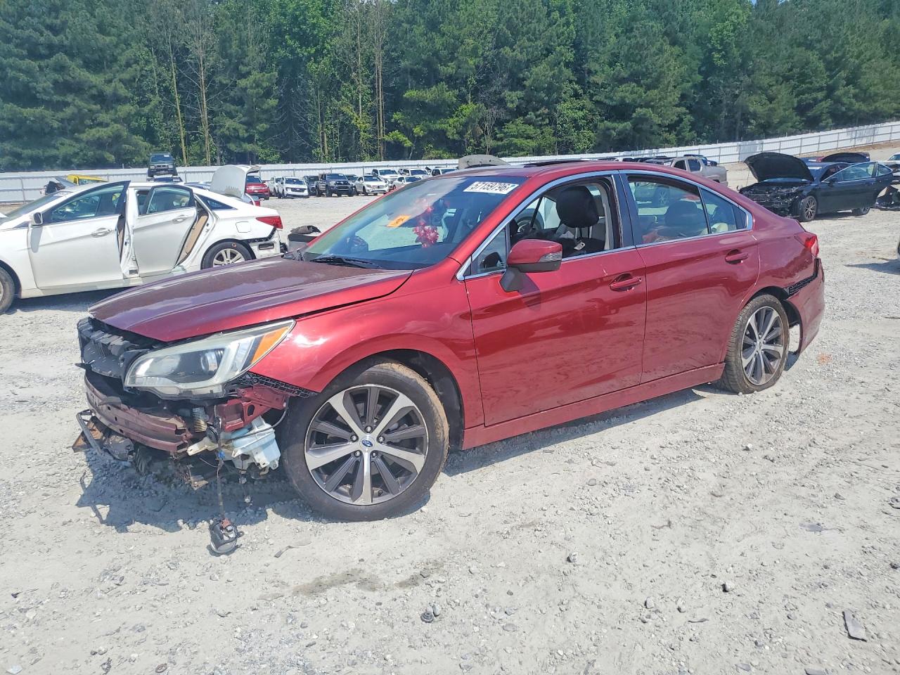 2015 Subaru Legacy 3.6r Limited Red vin: 4S3BNEL6XF3063069