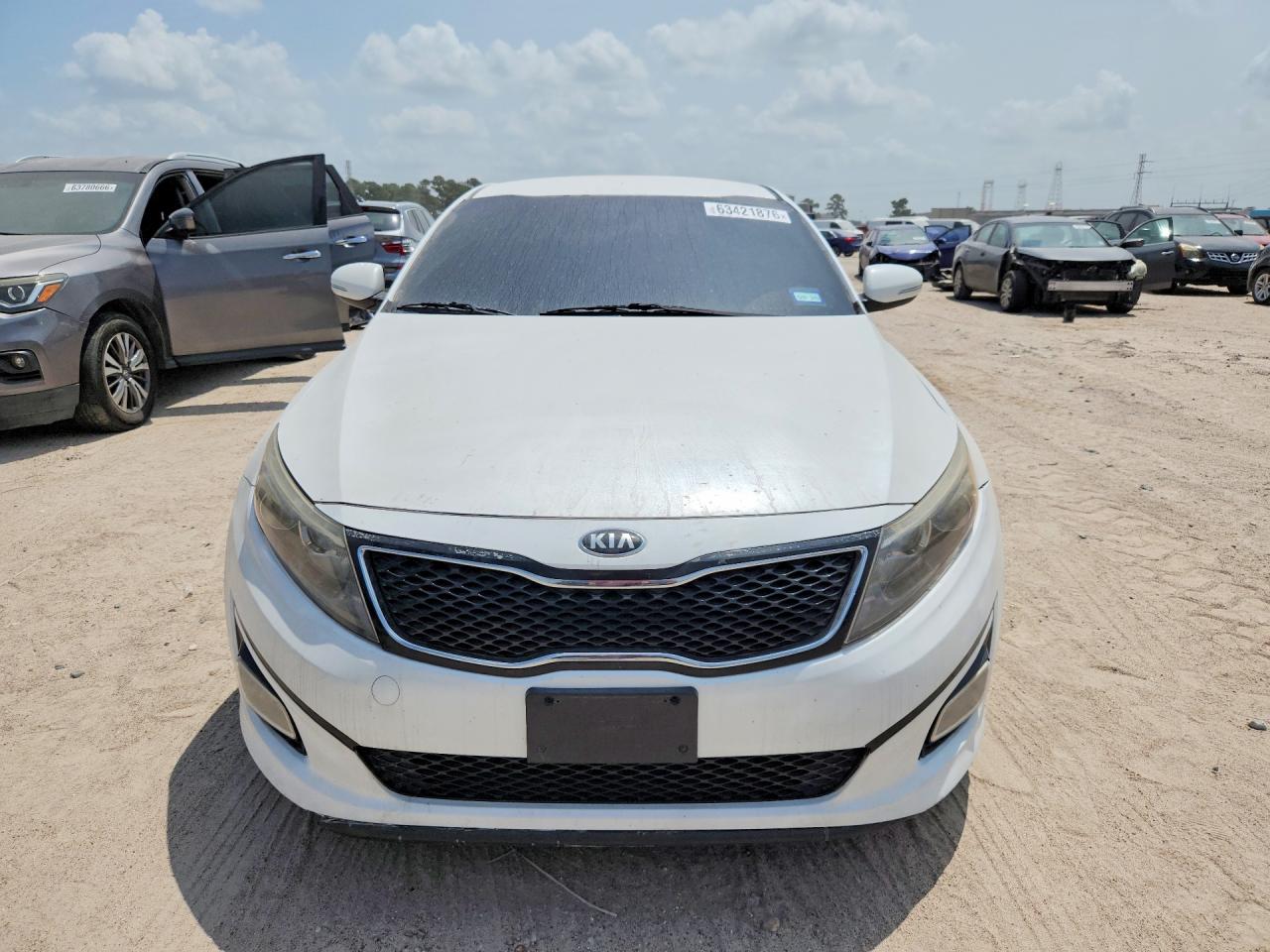2015 Kia Optima Lx White vin: KNAGM4A77F5653522