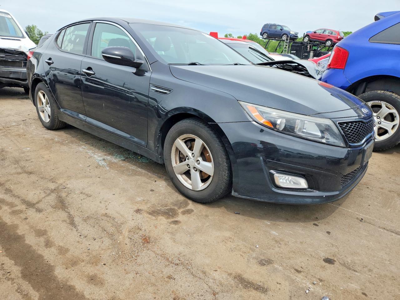 2015 Kia Optima Lx Черный vin: 5XXGM4A78FG428847
