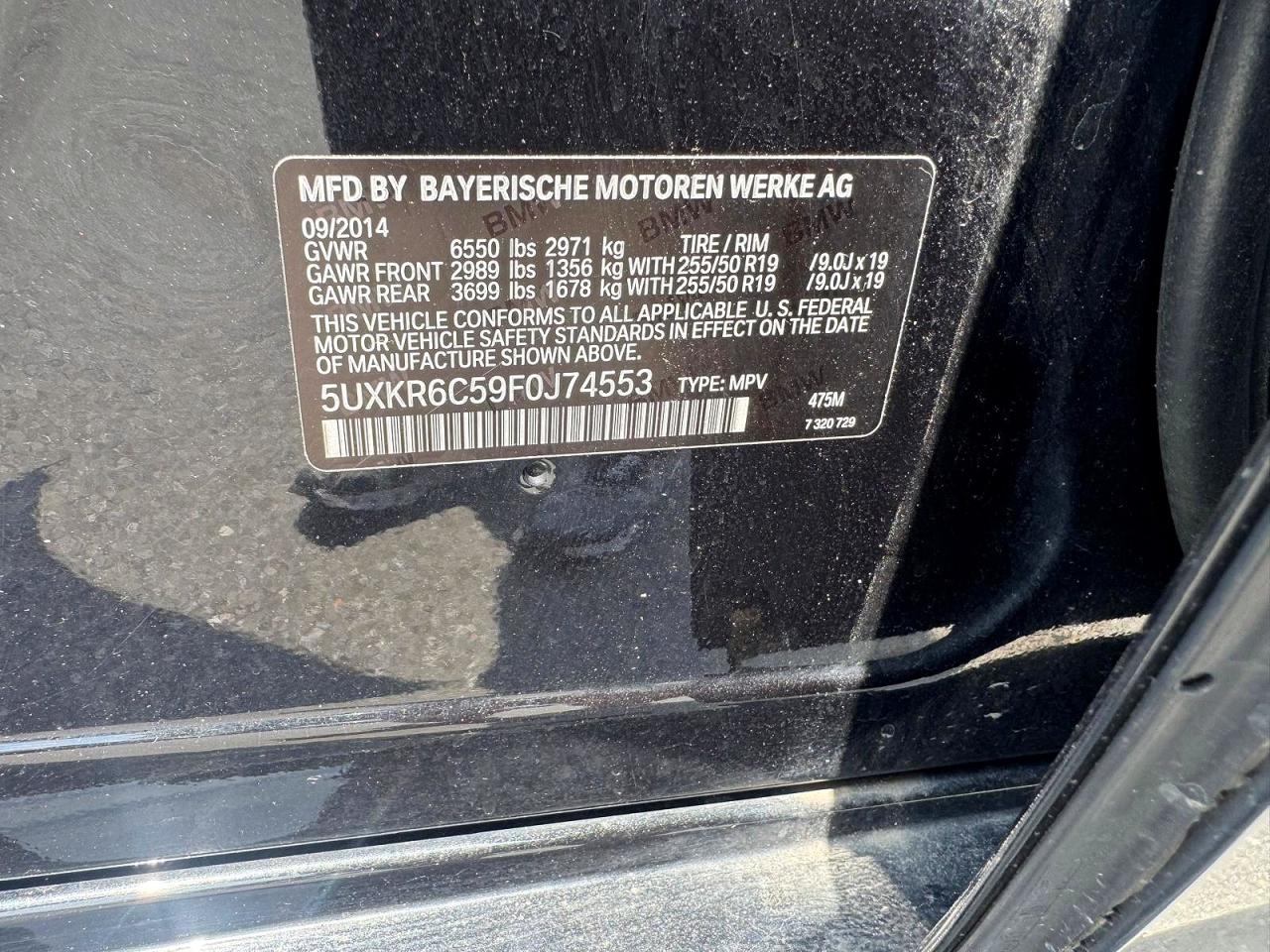 2015 Bmw X5 Xdrive50i Black vin: 5UXKR6C59F0J74553